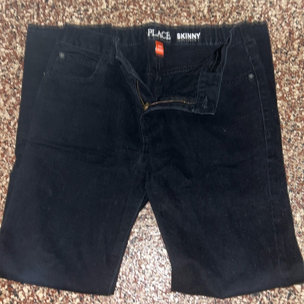 Black skinny jeans size 14 children’s place Like New